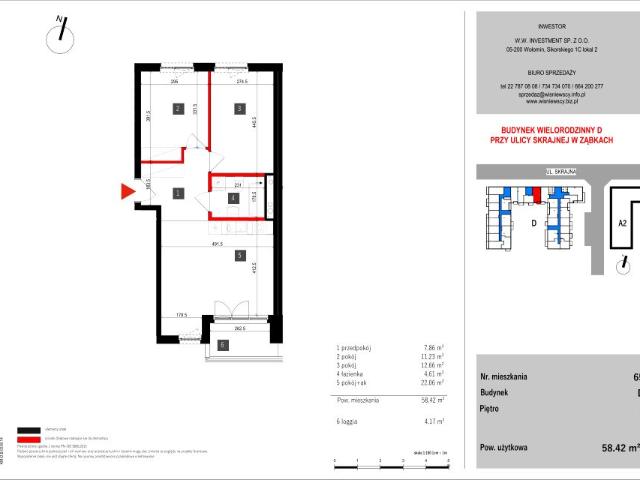 Mieszkanie 58,4m²