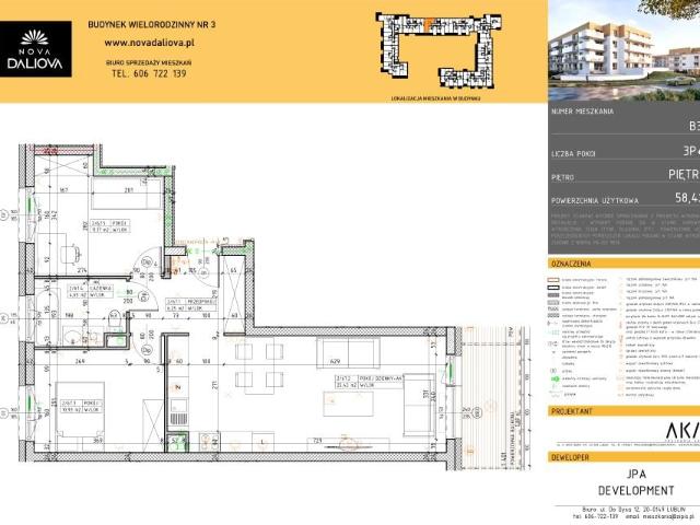Mieszkanie 58,4m²