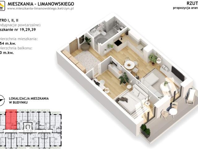 Mieszkanie 58,5m²