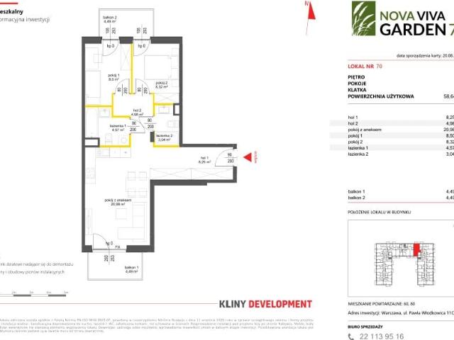 Mieszkanie 58,6m²