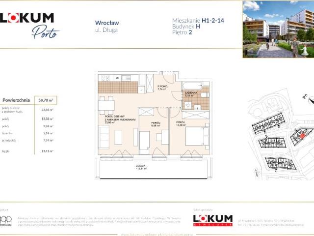 Mieszkanie 58,7m²