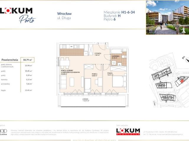Mieszkanie 58,8m²