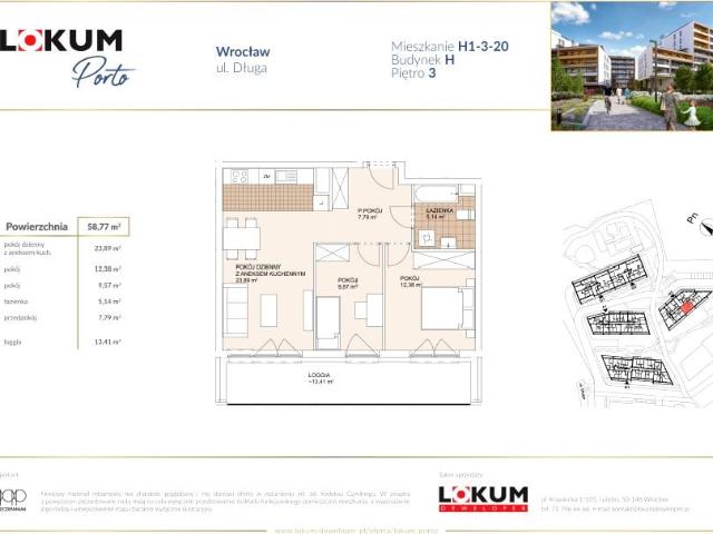 Mieszkanie 58,8m²