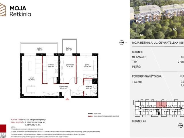 Mieszkanie 58,8m²