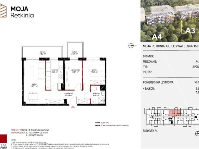 Mieszkanie 58,8m²