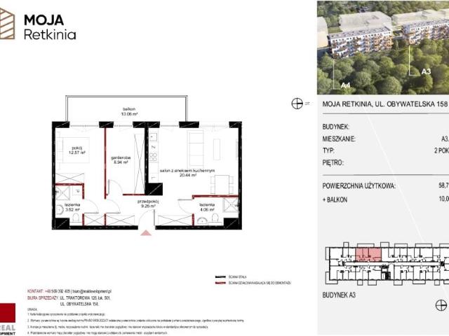 Mieszkanie 58,8m²