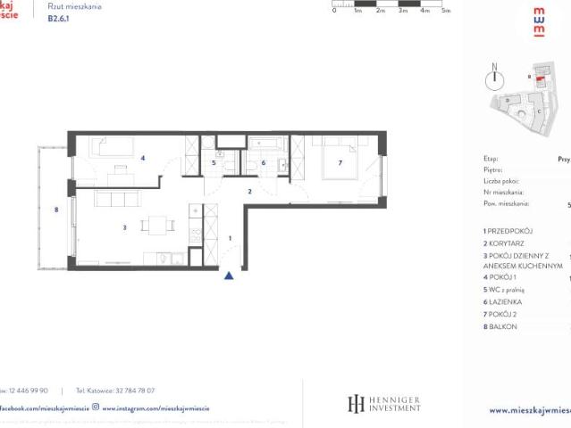 Mieszkanie 58,9m²