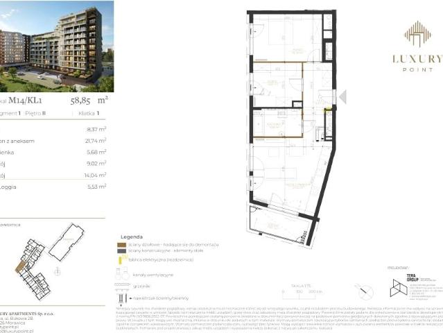 Mieszkanie 58,9m²