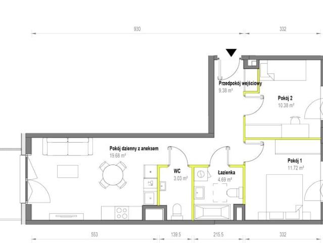 Mieszkanie 58,9m²