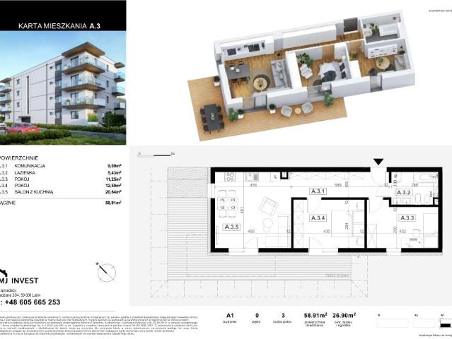Mieszkanie 58,9m²