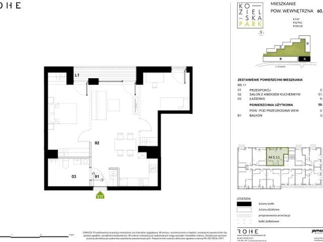Mieszkanie 59,2m²