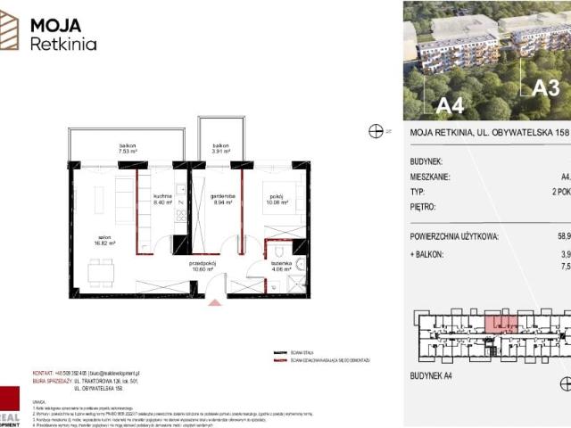 Mieszkanie 58,9m²