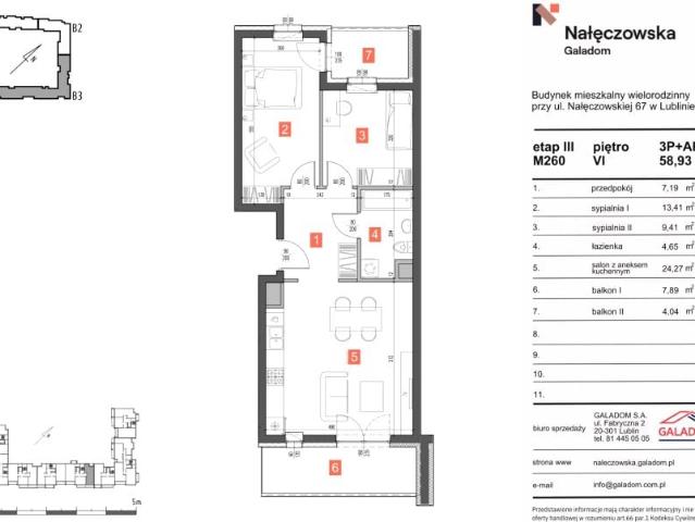 Mieszkanie 58,9m²