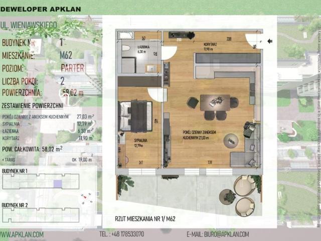 Mieszkanie 58m²