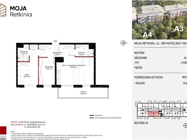 Mieszkanie 58m²