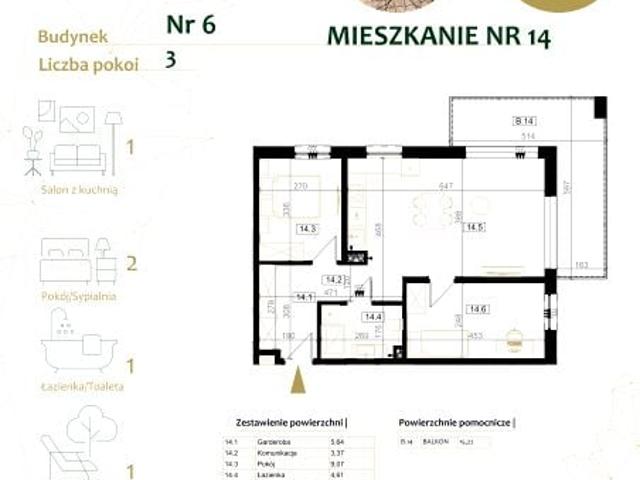 Mieszkanie 58m²