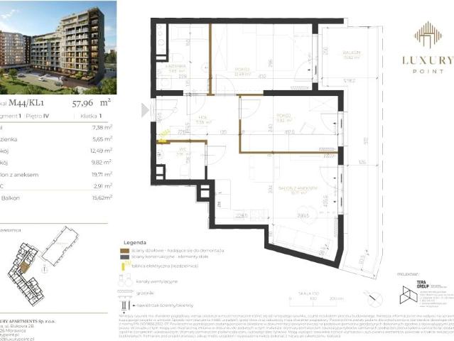 Mieszkanie 58m²