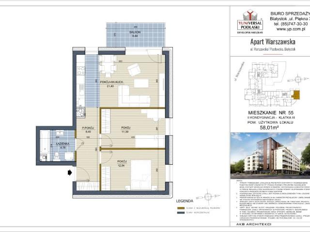 Mieszkanie 58m²