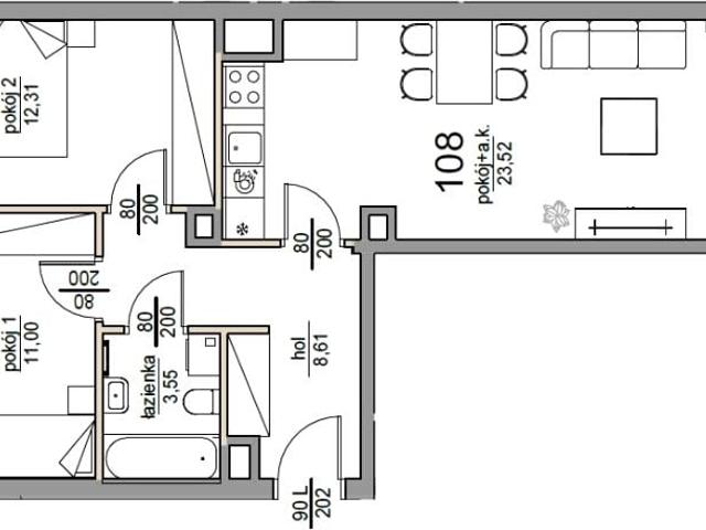 Mieszkanie 59 m², Warszawa