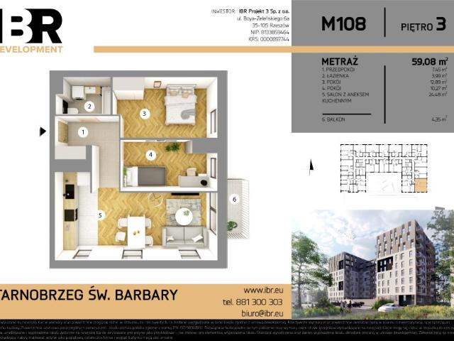 Mieszkanie 59,1m²
