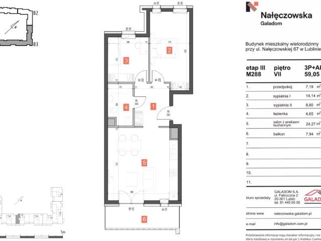 Mieszkanie 59,1m²