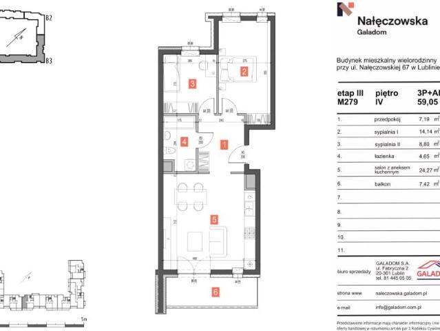 Mieszkanie 59,1m²