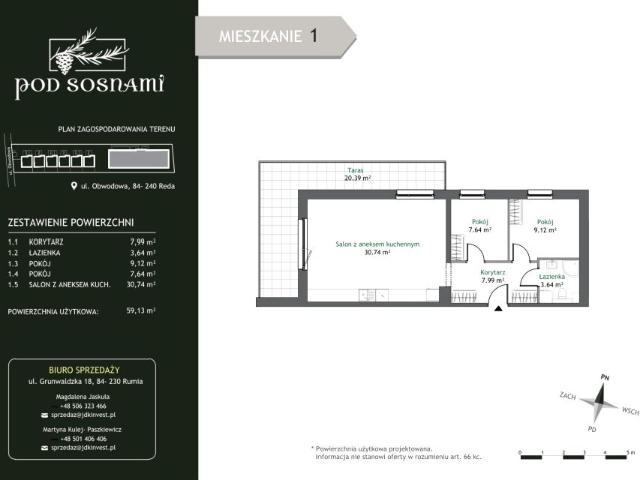 Mieszkanie 59,1m²