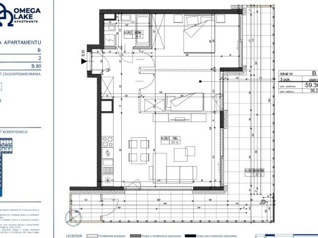 Mieszkanie 59,3m²