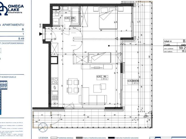 Mieszkanie 59,3m²