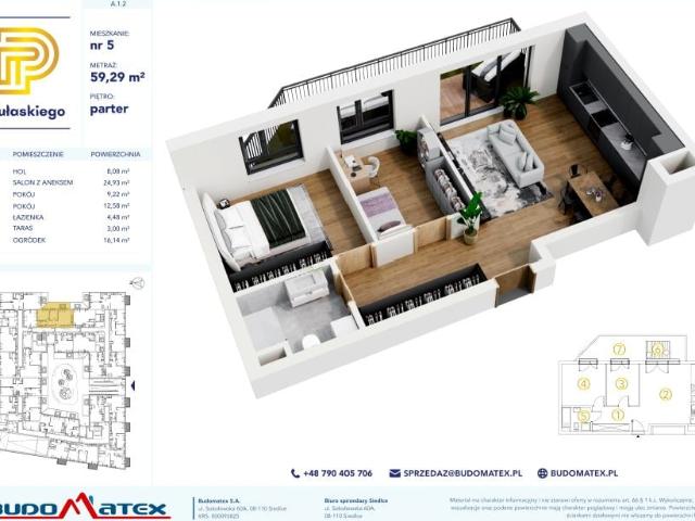 Mieszkanie 59,3m²