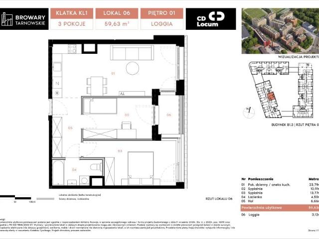 Mieszkanie 59,6m²