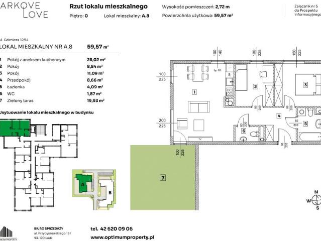 Mieszkanie 59,6m²