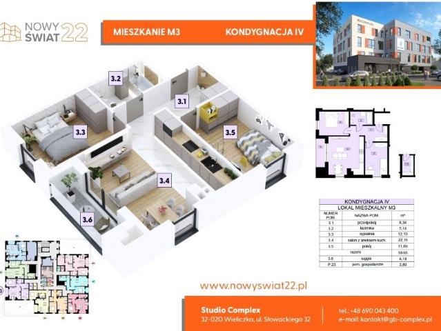 Mieszkanie 59,7m²
