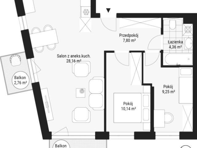 Mieszkanie 59,7m²