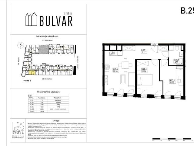 Mieszkanie 59,7m²