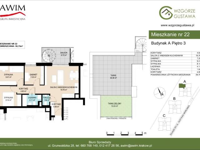 Mieszkanie 59,8m²