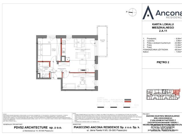 Mieszkanie 59m²