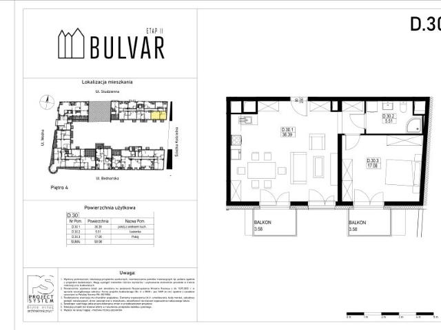 Mieszkanie 59m²
