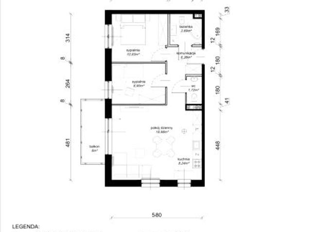 Mieszkanie 59m²