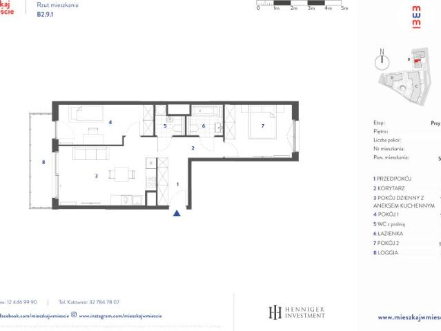 Mieszkanie 59m²