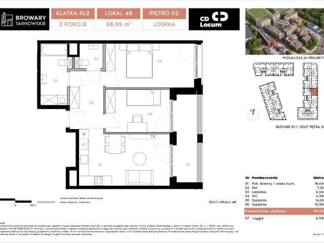 Mieszkanie 59m²