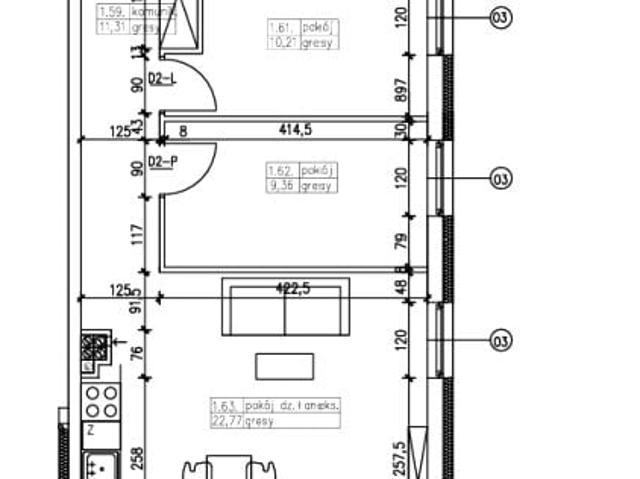 Mieszkanie 59m²