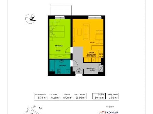 Mieszkanie 50,2m²