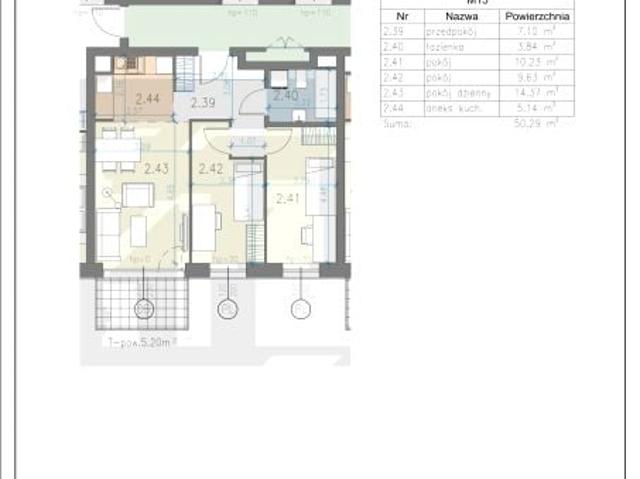 Mieszkanie 50,3m²