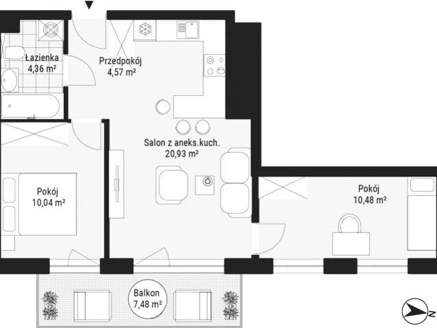 Mieszkanie 50,3m²