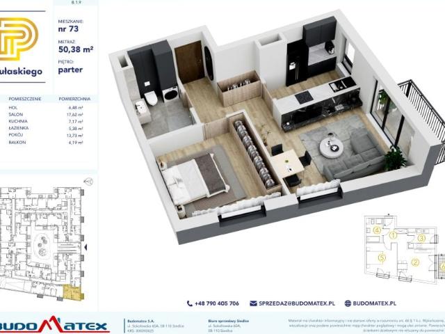 Mieszkanie 50,4m²