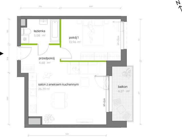 Mieszkanie 50,4m²