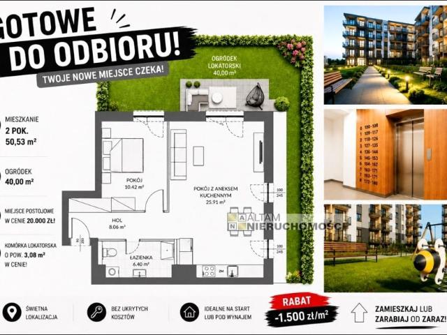 Mieszkanie 50,53 m², Kraków