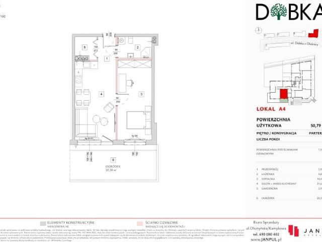 Mieszkanie 50,8m²