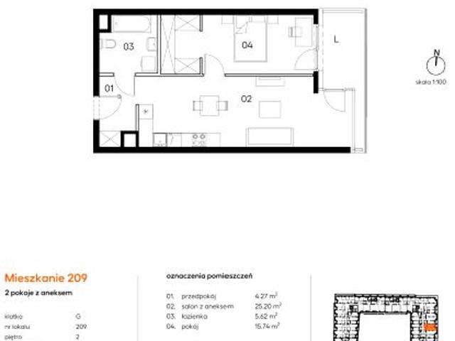 Mieszkanie 50,8m²